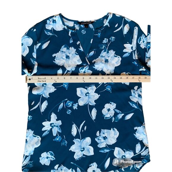 41 Hawthorn Blue & White Floral Blouse Small - Picture 4 of 6